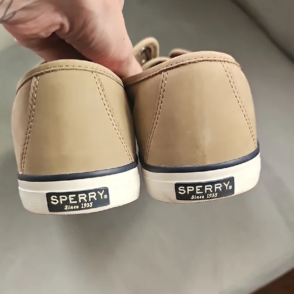 Sperry Tan Sneakers with White Soles - Picture 4 of 6